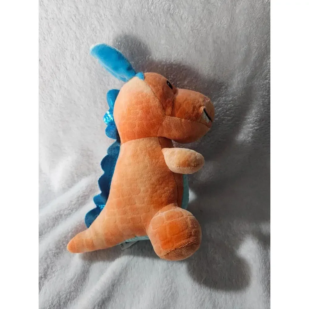 New Walmart Dinosaur Easter Bunny Rabbit Plush Toy Stuffed Animal 7.5" Orange - Picture 6 of 10